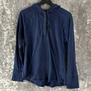 Carhartt Size M 8-10 Outdoor Athleisure Drawstring Hooded Top Blue Long Sleeve